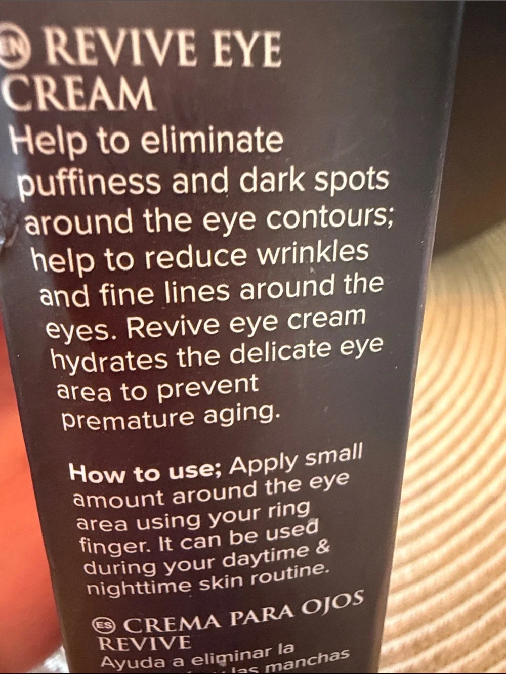 NEXXT Revive Eye Cream Sealed Black Packaging .51 Oz.
